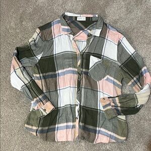 Maurices Multicolor Plaid Shirt